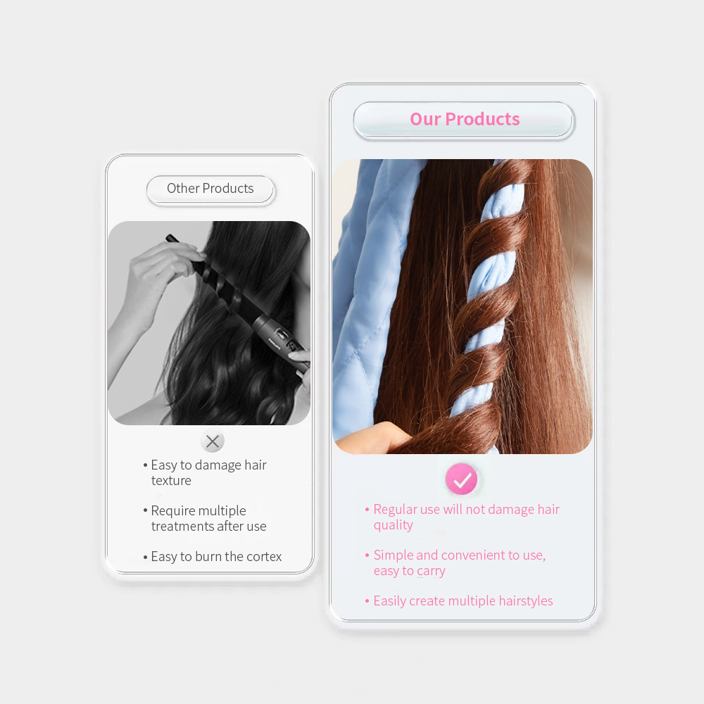 Octopus Design Spiral Soft Heatless Hair Ribbon Curler