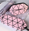 Pink Rhombic Folding Håndtaske Bærbar kosmetiktaske