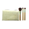 Naturlig træ mini makeup børste sæt med kosmetisk taske