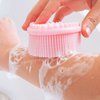 Pink silikone kropsskrubber til brusebad 