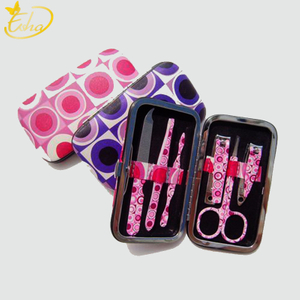 Negleplejeværktøjer Farverigt pink manicuresæt