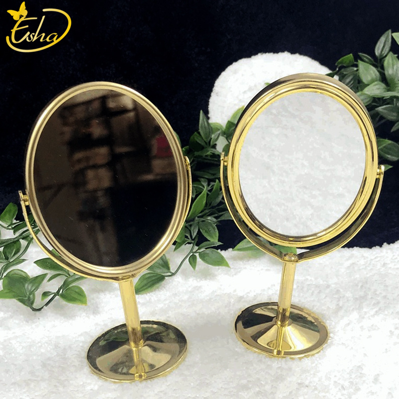 Guld mini rundbords kosmetisk spejl