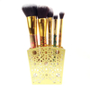 5 STK gyldent mønster makeup børste sæt med holder