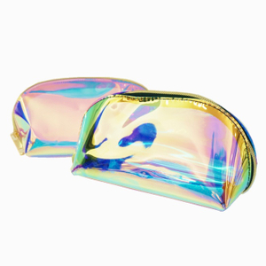 Privat etiket Transparent TPU Holographic Makeup Bag