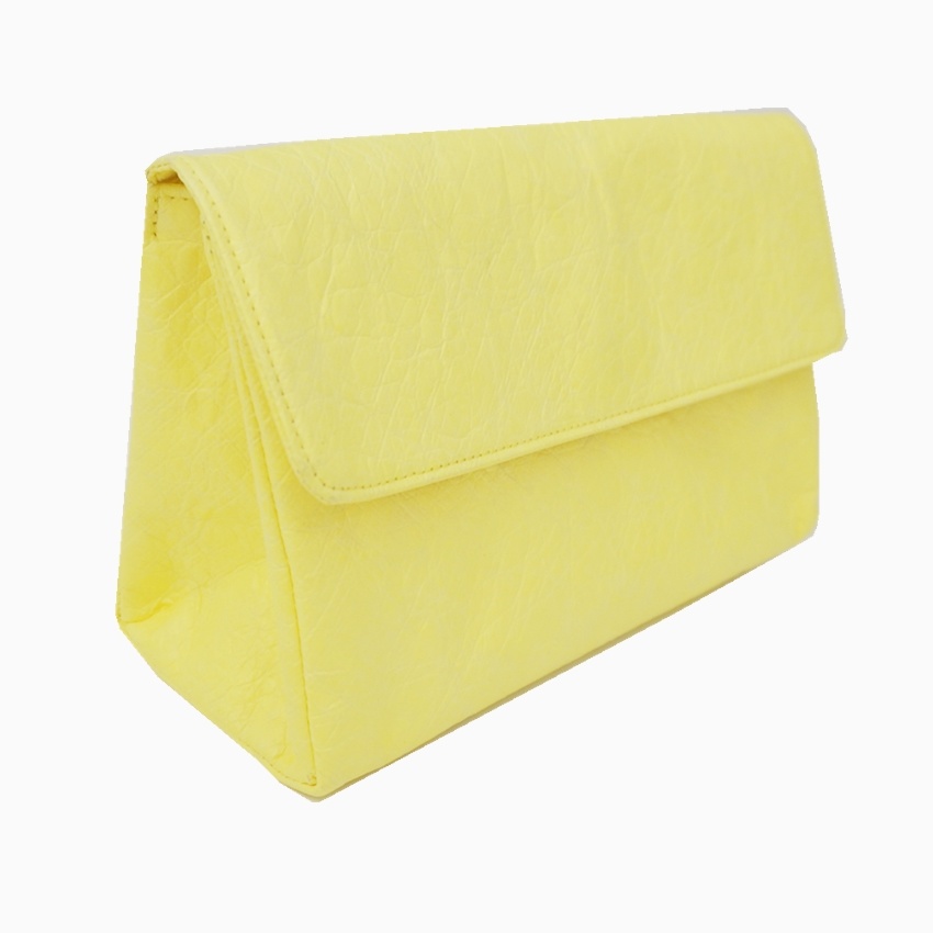 PU gul stor kapacitet kosmetisk taske håndtaske