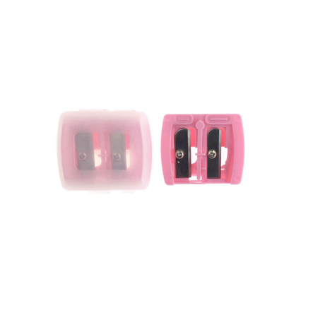 Pink Dual Sharpener Eye Makeup Pencil Sharpener med omslag