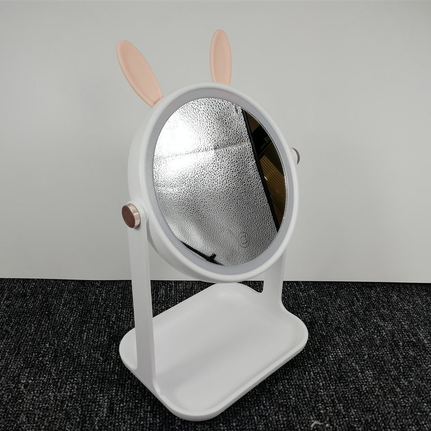 Kanin skrivebordsspejl Custom LED kosmetikspejl