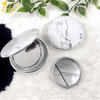 Marmormønster Metal Mini Kosmetisk Pocket Spejl